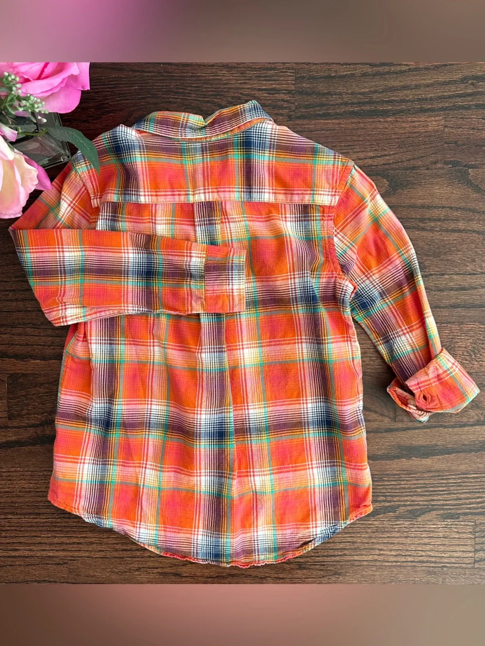 Ralph Lauren plaid button down shirt, size 6